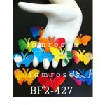 BF2 - 427     100 Medium Butterflies Batik Mixed Color