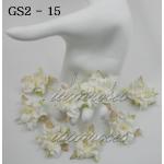 GS2 - 1     25 White Scrapbooking Curly Paper Flowers 
