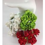 Christmas Mixed Color Paper Roses