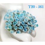 Mini Turquoise Variegated Semi Open Rose Buds