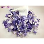 Mixed Purple White Gardenia Curly Petals 2"/ 5 cm