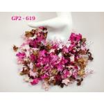 Pink Brown Cream Gardenia Curly Petals Craft Paper Flowers