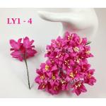 LY1 - 4 Margenta Pink Lily Handmade Paper flower Thailand Iamroses