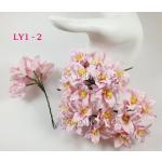 LY1 - 2 Pale Sweet Pink Lily Handmade Paper flower Thailand Iamroses