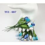  Mixed Blue White Tulip Craft Paper Flowers