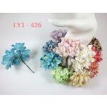 LY1- 426     50 Mixed Rainbow Pastel Lily Paper Flowers