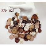 100 Mixed Brown Tone Small Daisy Paper Petal flowers Die Cut