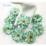  15 Solid Aqua blue Curly Full Bloomed Daisy Wedding Crafts Paper Flowers 