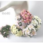 Mixed Pink / White / Cream Color Paper Flowers