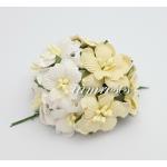 Cream and White Color Paper Flowers