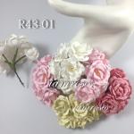 White/Soft Pink/Creamy Pink/Cream Mixed Crafts Paper Flowers