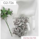   25 Silver Gray Curly Paper flowers