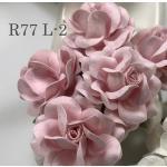 Solid Soft Pink Large Artificial Handmade Mulberry Paper Flowers Roses for crafts or wedding from Thailand