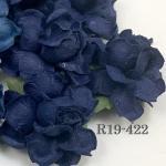 50 Small 1" Solid Navy Blue May Roses