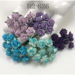  100 Mini 1/4" or 1cm Mixed Purple - Turquoise (182/185/188/266/266V)