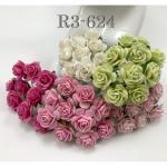 100 Size 3/4 or 2cm Mixed 5 Open Roses (2/3/4/15/161)