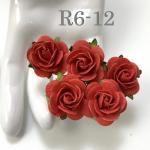  50 Size 1" or 2.5cm Red Open Roses