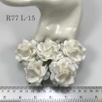  25 Large 2" or 5cm - White Sweet Moon Roses