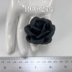 20 Romantica Roses (2 or 5 cm) Solid Black Paper Flowers
