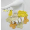 100 Mixed Yellow Hydrangea Scrapbooking Flowers Die Cut - Size L