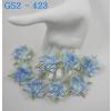 25 Baby Blue Scrapbooking Paper Curly Flowers 