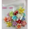 25 Mixed Rainbow Color Scrapbooking Paper Curly Flowers 