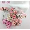 25 Mixed Pink Curly Paper Flowers