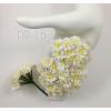 50 Small 1" White - Fussy Daisy Flowers (A)