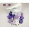  Mixed Purple - White Scrapbooking Paper Flowers
