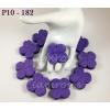 100 Dark Purple Hydrangea Die Cut Flowers - Size L
