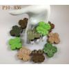 100 Mixed Green Brown Die Cut Hydrangea - Size L