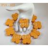 100 Solid Tangerine Orange Hydrangea Die Cut Flowers - Size L