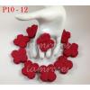 100 Red Hydrangea Die Cut Flowers - Size L