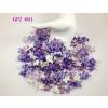 100 Small Mixed Purple White Gardenia Curly  Petals