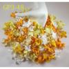 100 Mixed Yellow White Gardenia Curly Petals 2"/ 5 cm