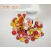	P70 - 210     500 Mixed Tangerine & Similar Small Daisy Paper Petal flowers