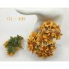 25 Solid Tangerine Small Curly Paper Flowers