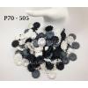 100 Mixed Black White Grey Small Daisy Die Cut Paper Petal flowers
