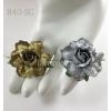 25 Large  2" or 5 cm - Mixed Silver Gold  Paper Tea Roses Flowers 