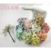 50 Mini Lily Mixed Pastel Crafts Paper Flowers