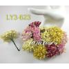 50 Mixed Yellow Pink Mini Lily Paper Flowers