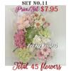 45 Flowers & Leaves - Custom mix and match order - Please contact us.