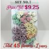 45 Flowers & Leaves - Custom mix and match order 