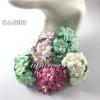 25 Mixed 5 Color Mint / Aqua / Pink / Soft Pink / White Paper Flowers