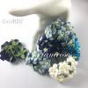 25 Mixed Blue / White Color Paper Flowers