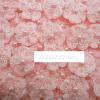 100 Soft Pink Pearl Small Crochet Flowers Sewing Scrapbook Wedding Crafts