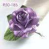 6 Purple Large Mulberry Paper Roses