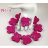 100 Hot Pink Hydrangea Scrapbooking Die Cut Flowers - Size L