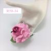 R50 - 34 (6 Pcs)     6 Soft Pink & Pink middle Large Mulberry Paper Roses