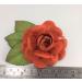 R50 - 131 (6 Pcs)     6 Dark Orange Large Mulberry Paper Roses